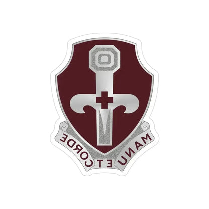 321 Medical Battalion (U.S. Army) REVERSE PRINT Transparent Die-Cut STICKER 3 Inch Die-Cut Transparent - The Sticker Space