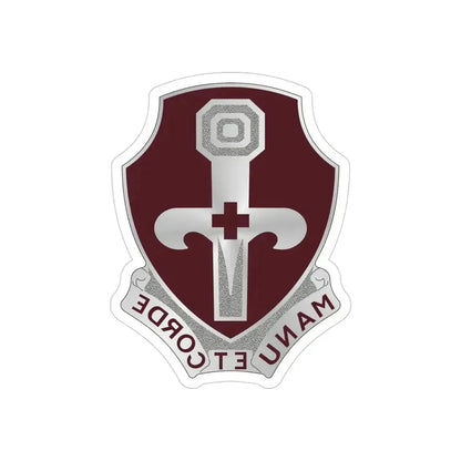 321 Medical Battalion (U.S. Army) REVERSE PRINT Transparent Die-Cut STICKER 4 Inch Die-Cut Transparent - The Sticker Space