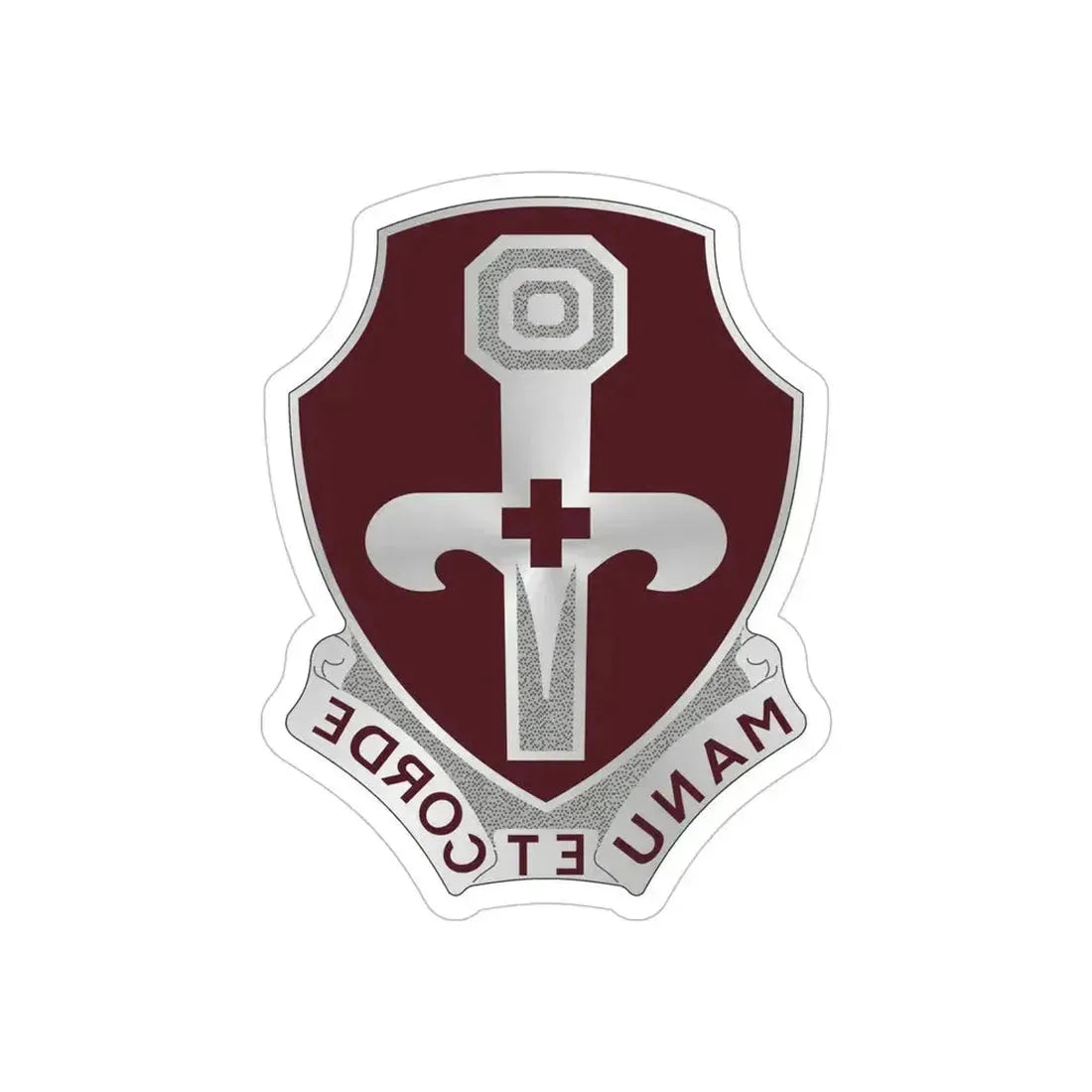 321 Medical Battalion (U.S. Army) REVERSE PRINT Transparent Die-Cut STICKER 5 Inch Die-Cut Transparent - The Sticker Space