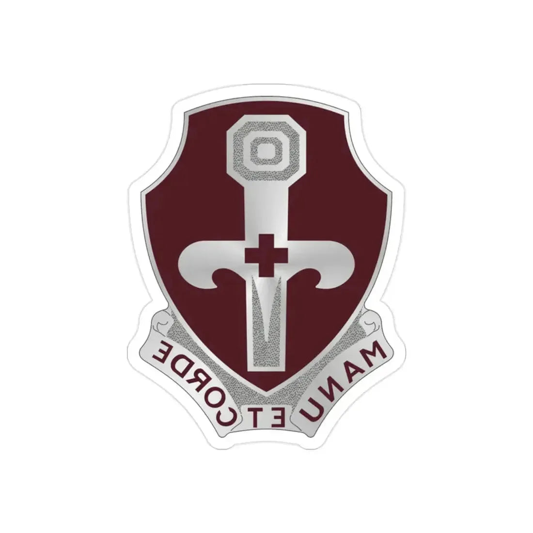 321 Medical Battalion (U.S. Army) REVERSE PRINT Transparent Die-Cut STICKER - The Sticker Space