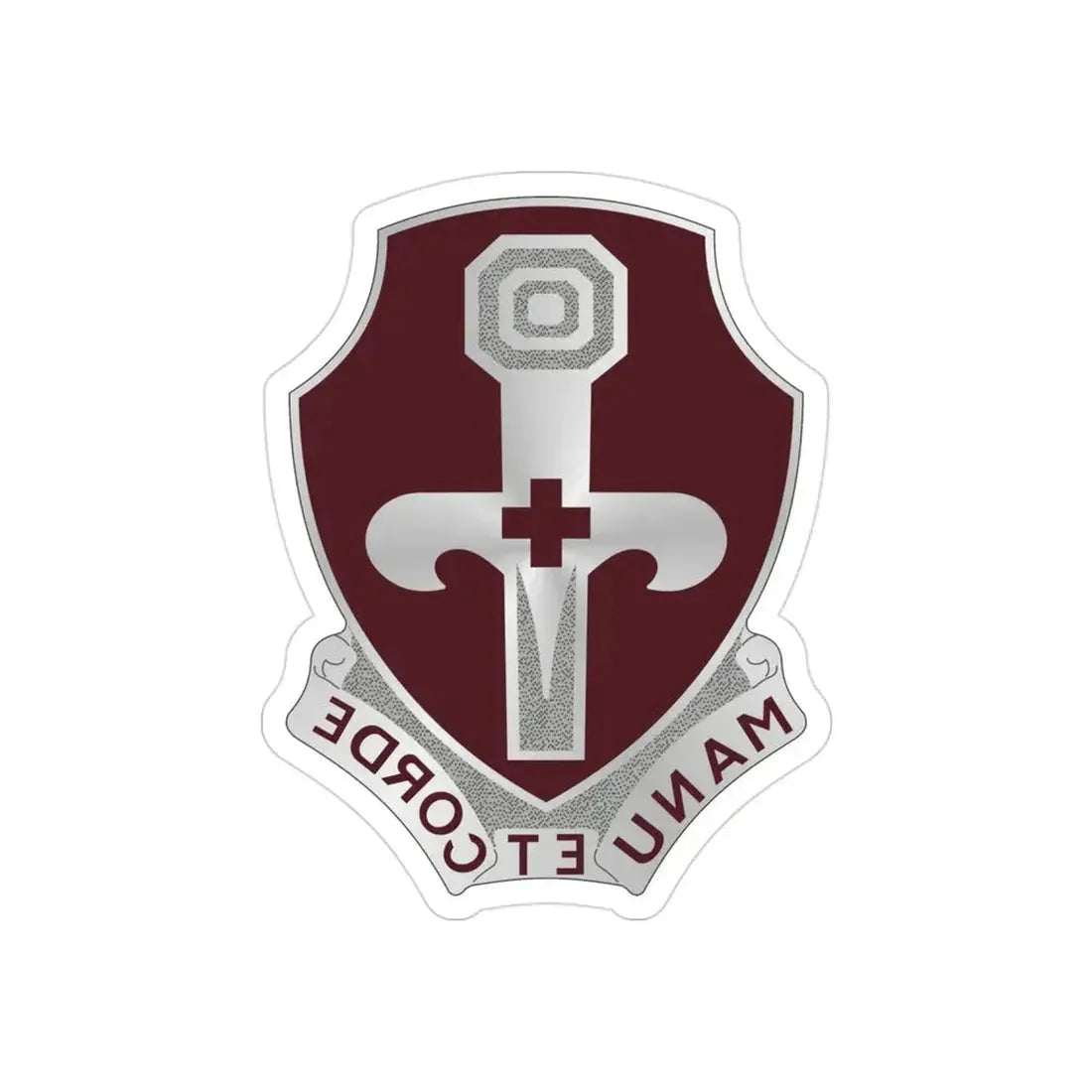 321 Medical Battalion (U.S. Army) REVERSE PRINT Transparent Die-Cut STICKER - The Sticker Space