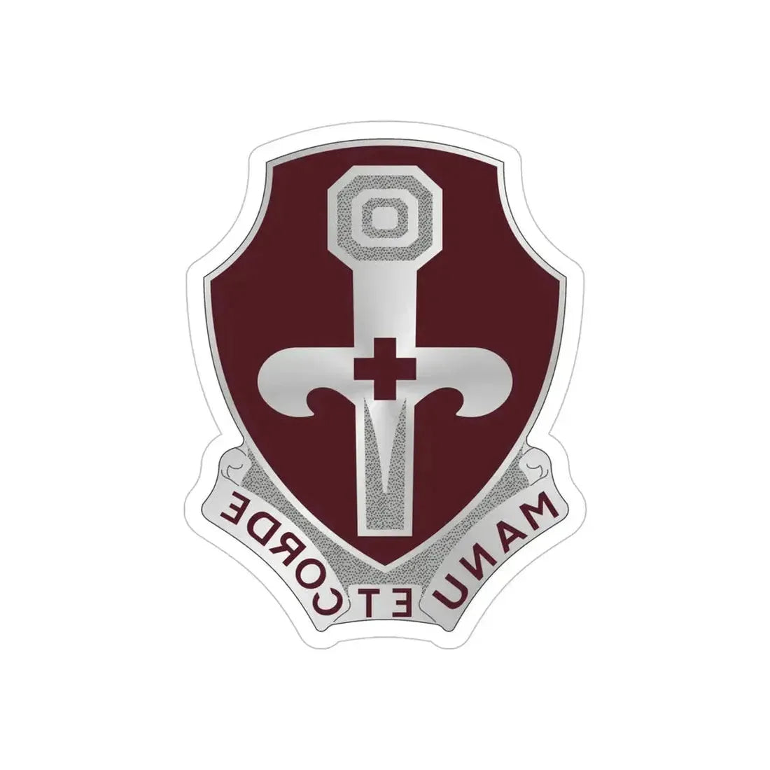 321 Medical Battalion (U.S. Army) REVERSE PRINT Transparent Die-Cut STICKER - The Sticker Space