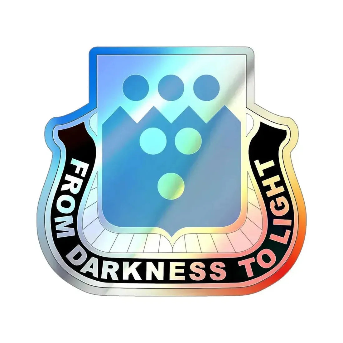 321 Military Intelligence Battalion (U.S. Army) Holographic STICKER Die-Cut Vinyl Decal 5 Inch Holographic - The Sticker Space