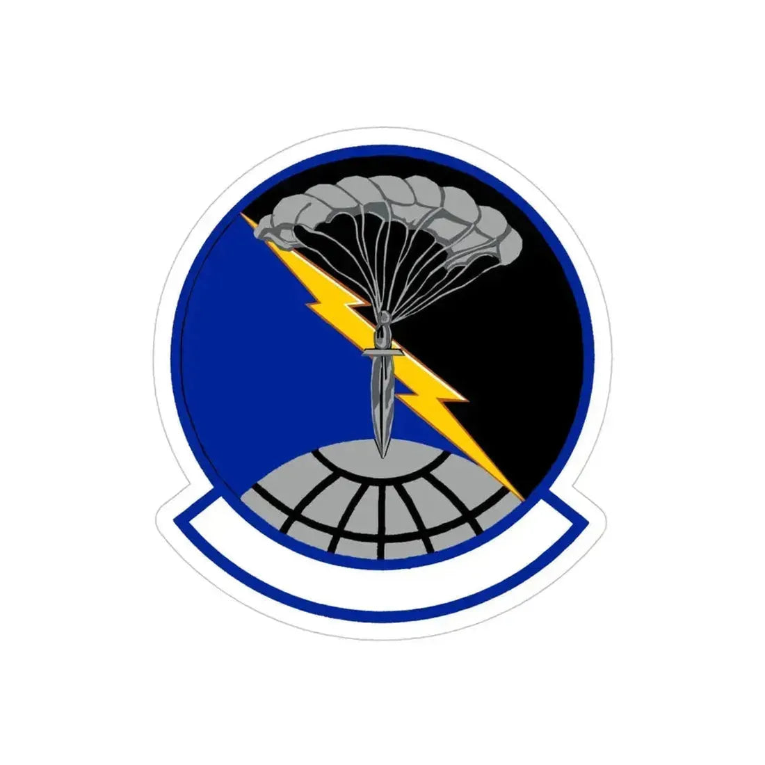 321 Special Tactics Squadron AFSOC (U.S. Air Force) REVERSE PRINT Transparent Die-Cut STICKER 4 Inch Die-Cut Transparent - The Sticker Space