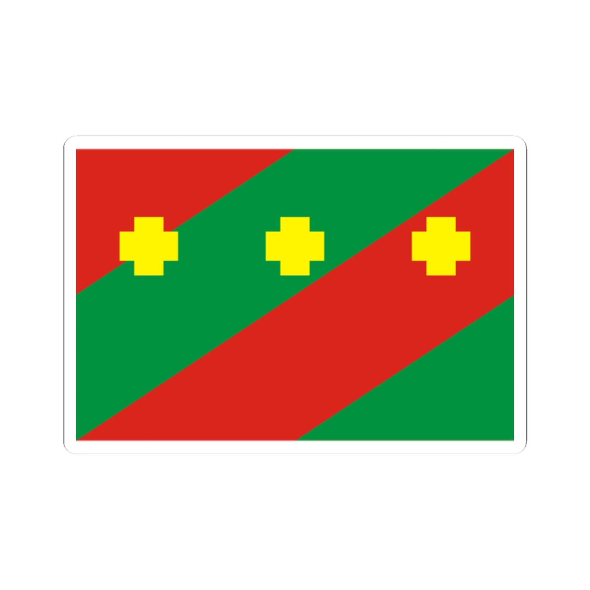 Flag of Troitcky rayon Chelyabinsk oblast (Russia) STICKER Vinyl Kiss-Cut Decal
