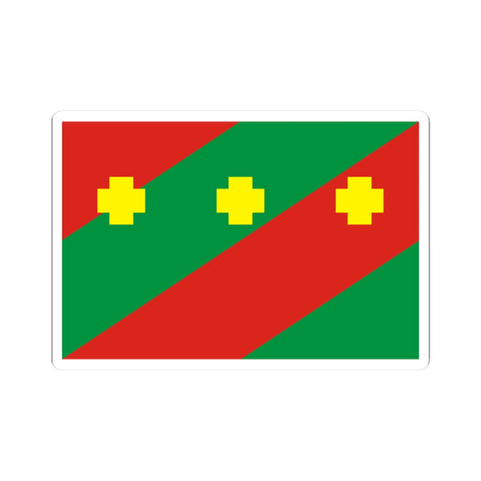 Flag of Troitcky rayon Chelyabinsk oblast (Russia) STICKER Vinyl Kiss-Cut Decal