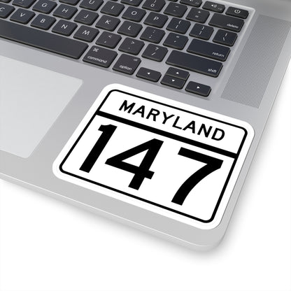 MD Route 147 (Maryland) (Road Sign) STICKER Vinyl Kiss-Cut Decal
