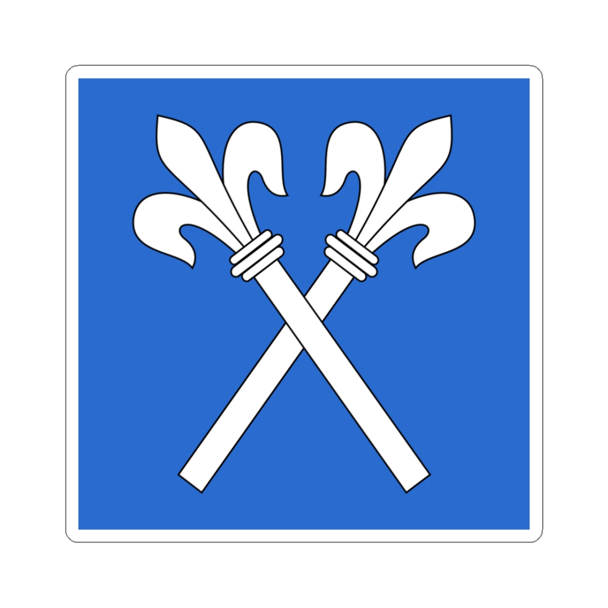 CHE Fluntern ZH Flag (Switzerland) STICKER Vinyl Kiss-Cut Decal