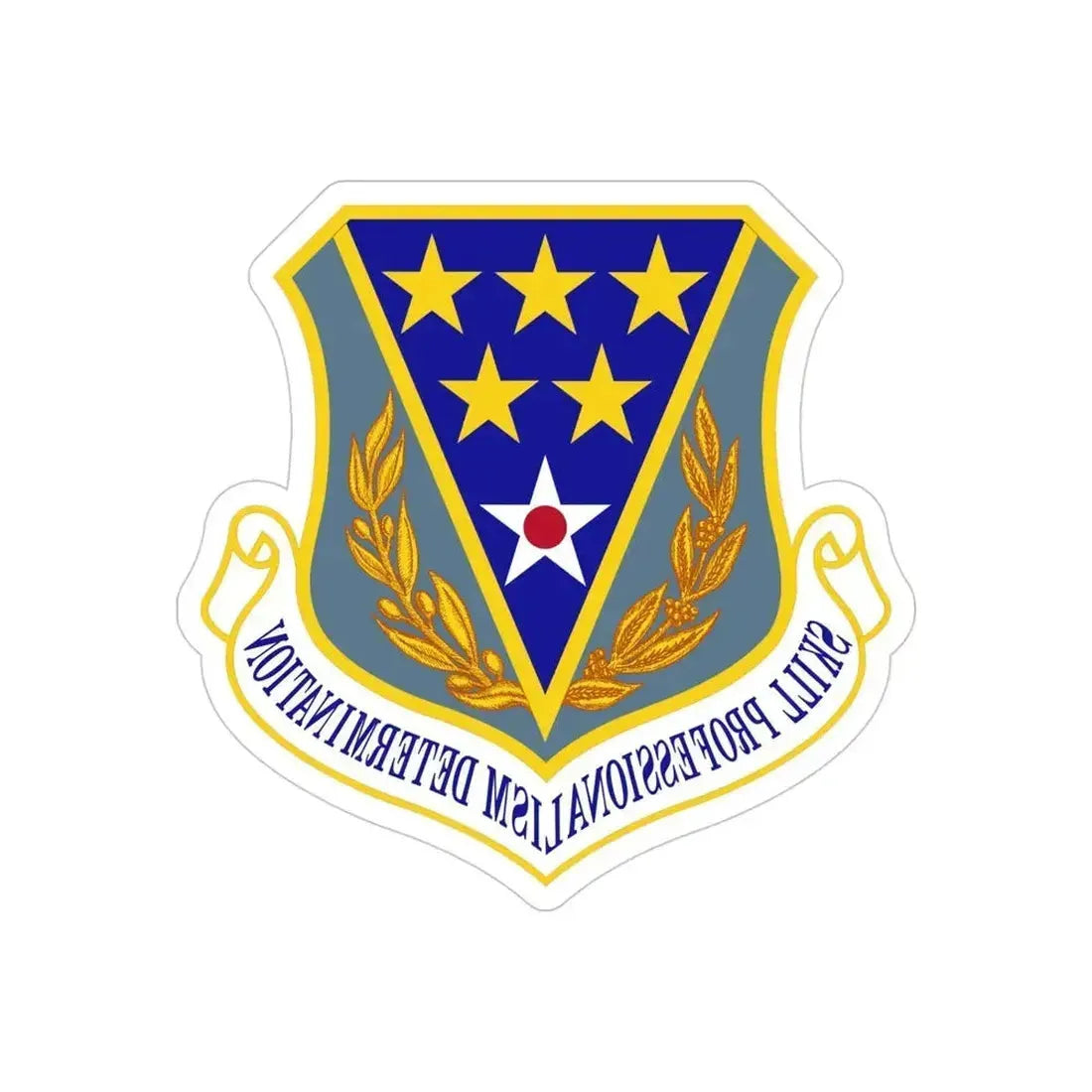 321st Air Expeditionary Wing (U.S. Air Force) REVERSE PRINT Transparent Die-Cut STICKER 4 Inch Die-Cut Transparent - The Sticker Space