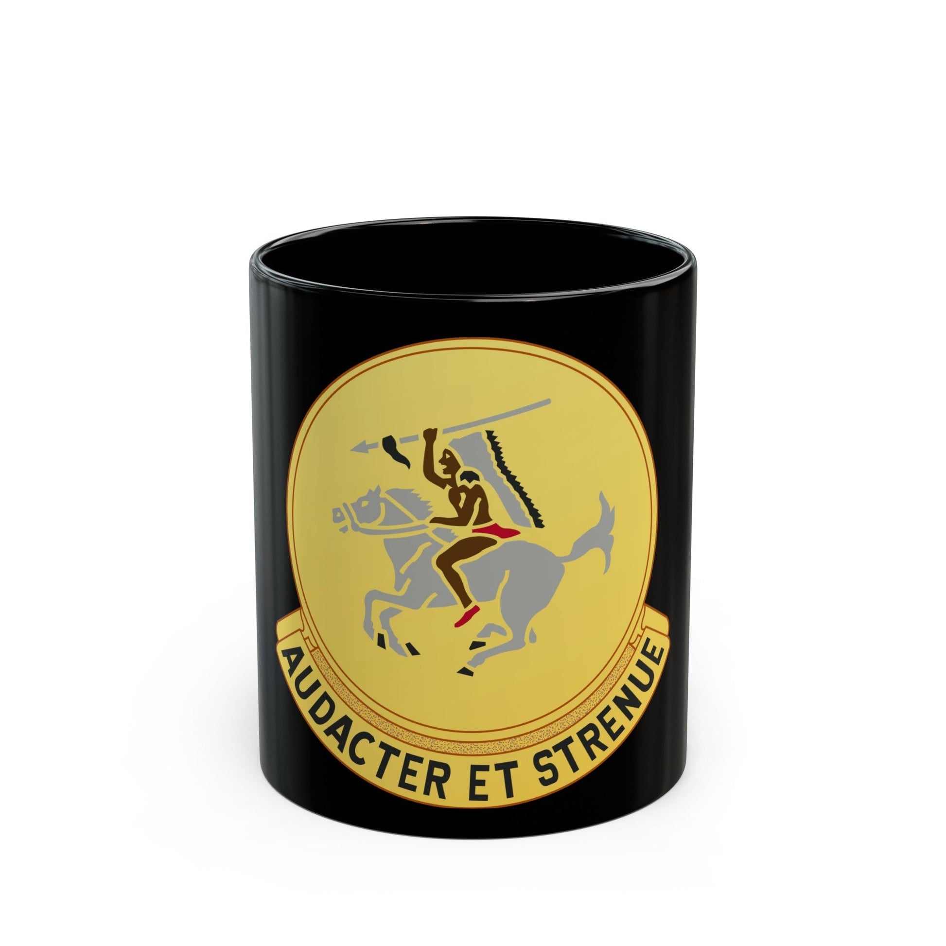 322 Cavalry Regiment (U.S. Army) Black Coffee Mug-11oz-The Sticker Space