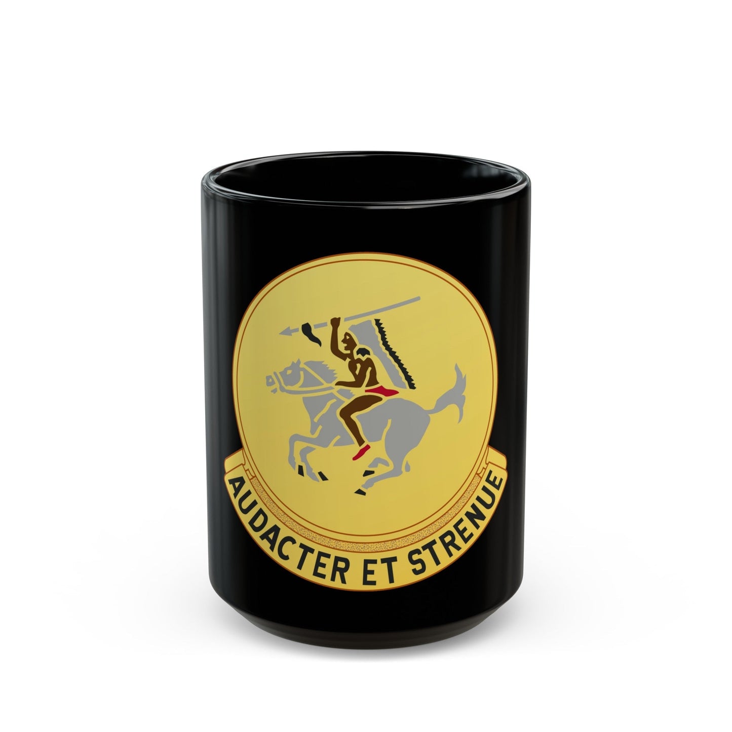 322 Cavalry Regiment (U.S. Army) Black Coffee Mug-15oz-The Sticker Space