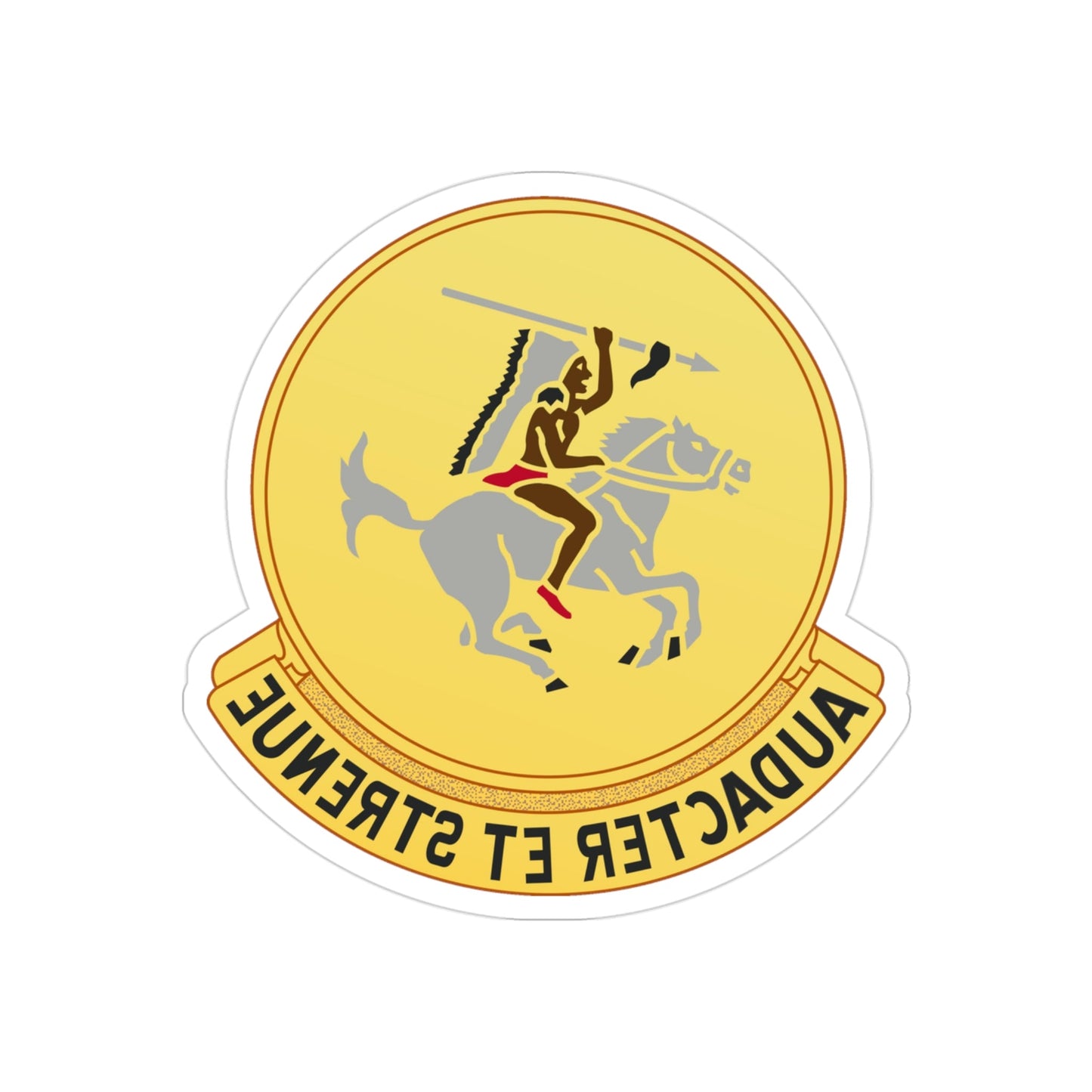 322 Cavalry Regiment (U.S. Army) REVERSE PRINT Transparent STICKER-3 Inch-The Sticker Space