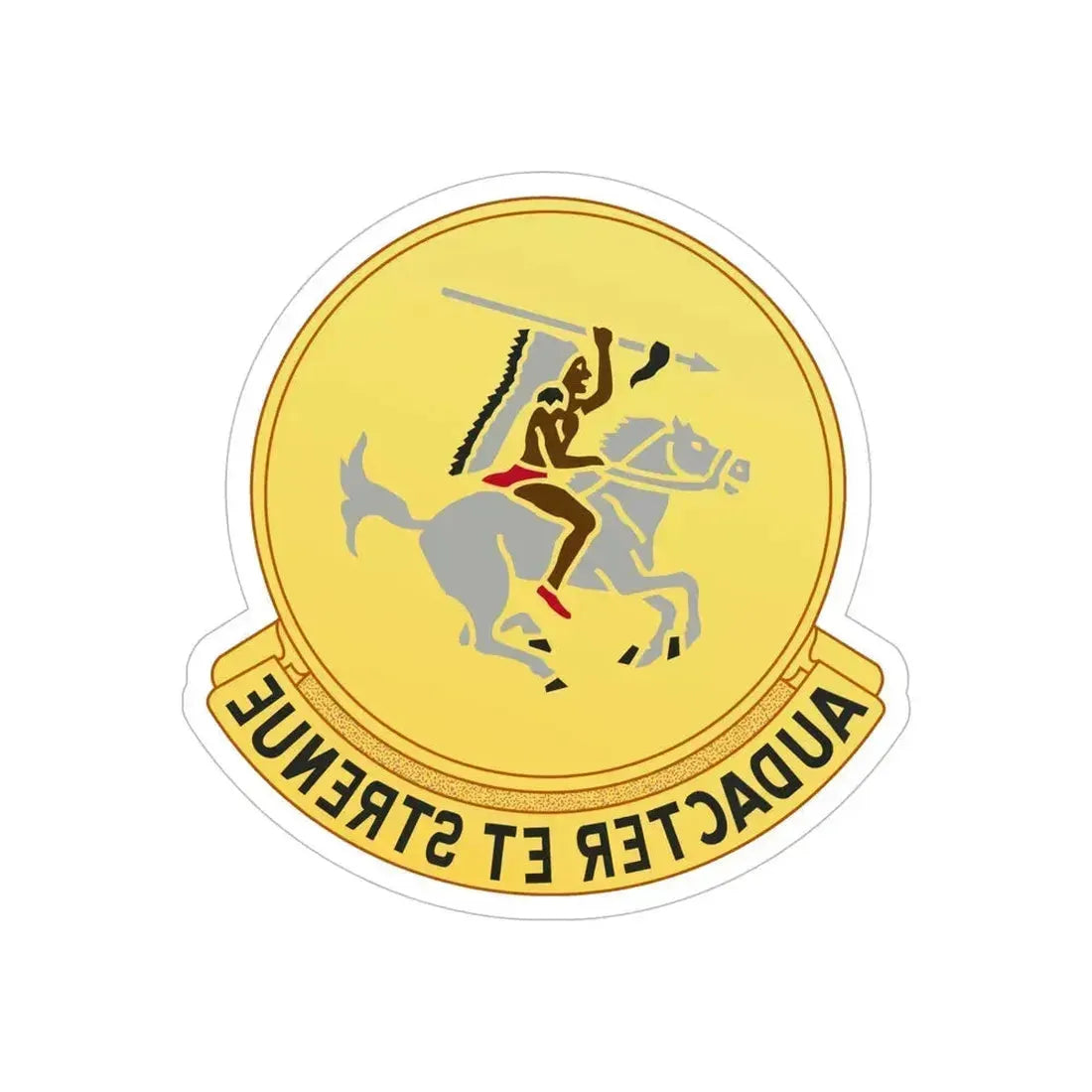 322 Cavalry Regiment (U.S. Army) REVERSE PRINT Transparent Die-Cut STICKER 6 Inch Die-Cut Transparent - The Sticker Space