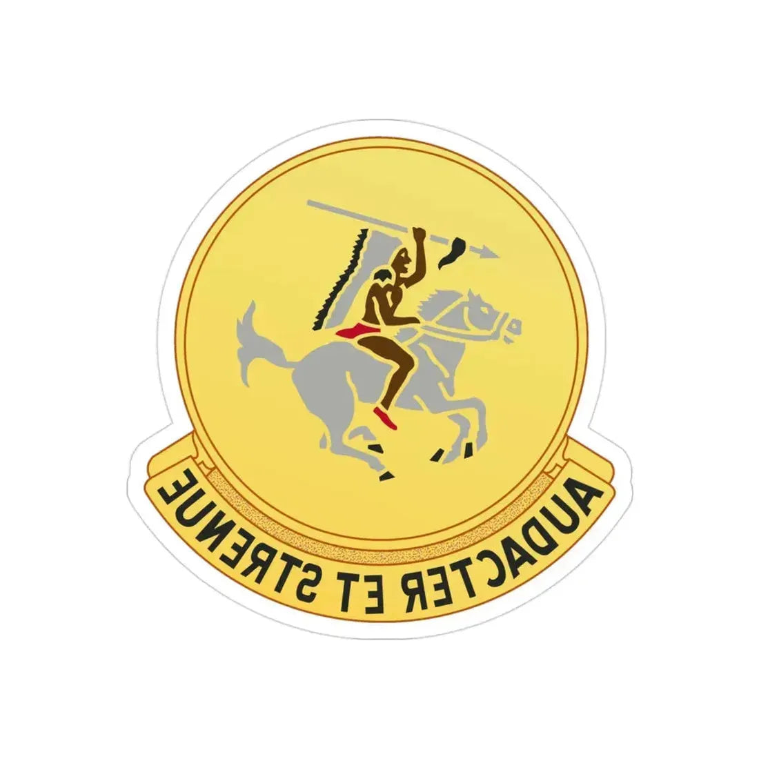 322 Cavalry Regiment (U.S. Army) REVERSE PRINT Transparent Die-Cut STICKER - The Sticker Space
