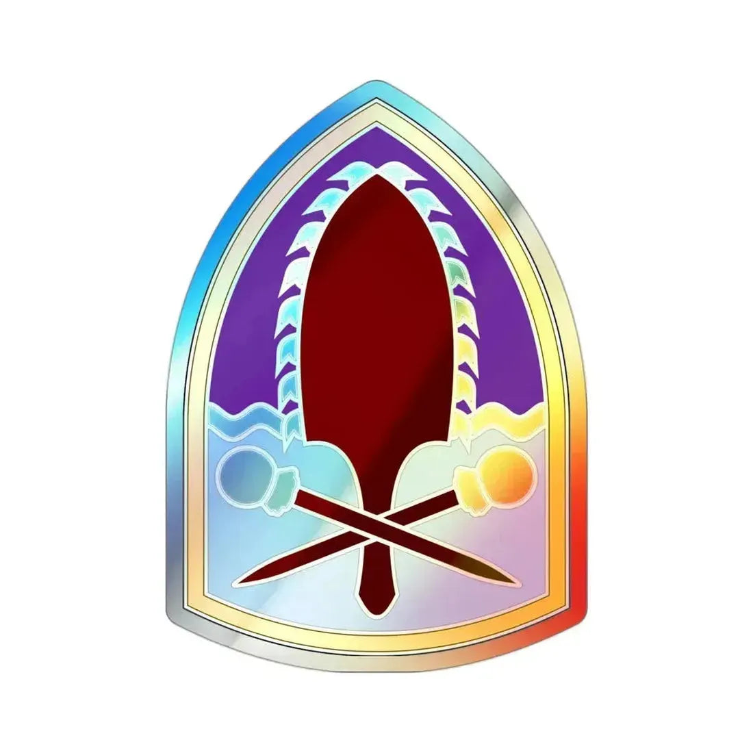 322 Civil Affairs Brigade (U.S. Army) Holographic STICKER Die-Cut Vinyl Decal 3 Inch Holographic - The Sticker Space