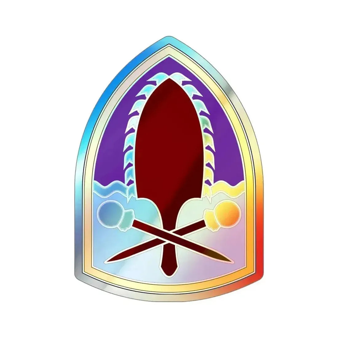 322 Civil Affairs Brigade (U.S. Army) Holographic STICKER Die-Cut Vinyl Decal 6 Inch Holographic - The Sticker Space