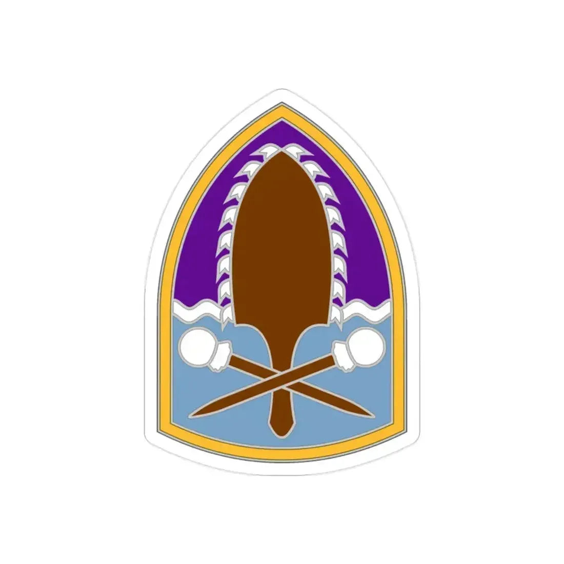 322 Civil Affairs Brigade (U.S. Army) REVERSE PRINT Transparent Die-Cut STICKER 2 Inch Die-Cut Transparent - The Sticker Space