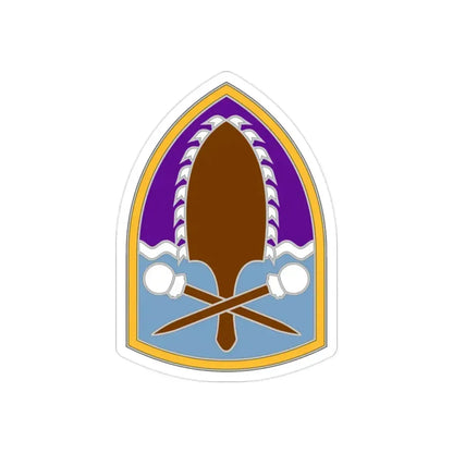 322 Civil Affairs Brigade (U.S. Army) REVERSE PRINT Transparent Die-Cut STICKER 2 Inch Die-Cut Transparent - The Sticker Space