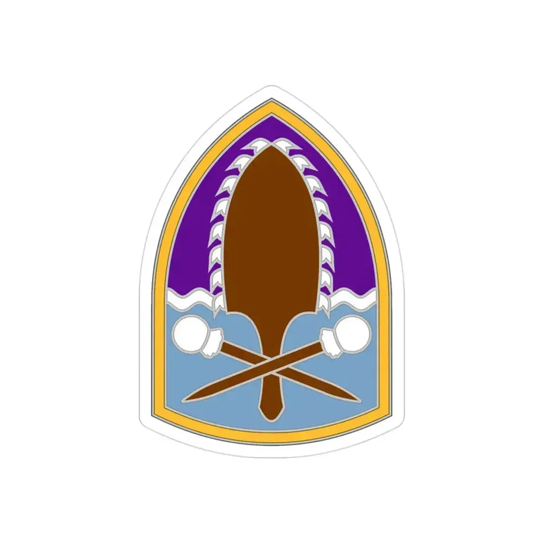 322 Civil Affairs Brigade (U.S. Army) REVERSE PRINT Transparent Die-Cut STICKER 3 Inch Die-Cut Transparent - The Sticker Space