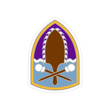 322 Civil Affairs Brigade (U.S. Army) REVERSE PRINT Transparent Die-Cut STICKER 3 Inch Die-Cut Transparent - The Sticker Space