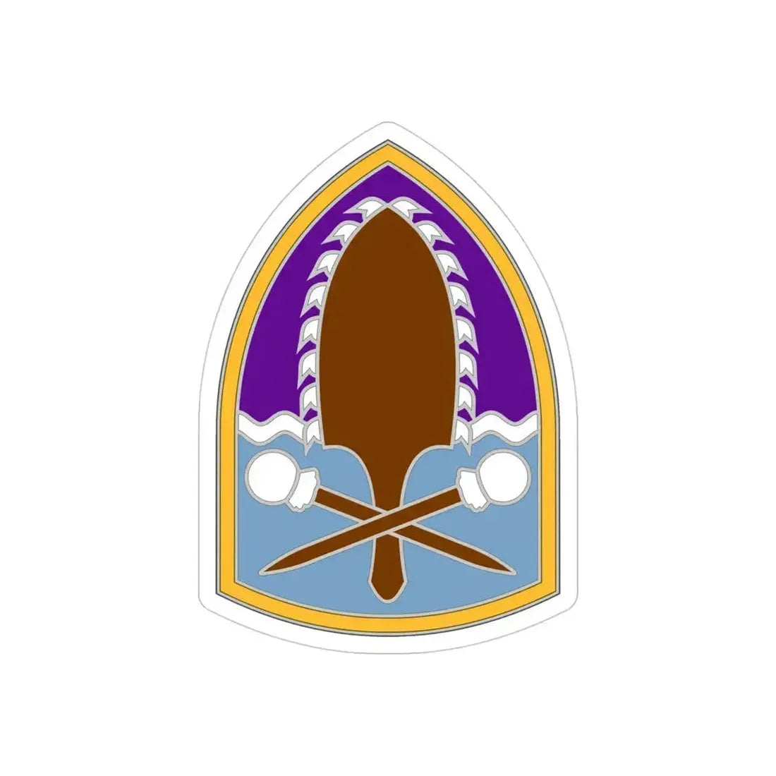 322 Civil Affairs Brigade (U.S. Army) REVERSE PRINT Transparent Die-Cut STICKER 4 Inch Die-Cut Transparent - The Sticker Space