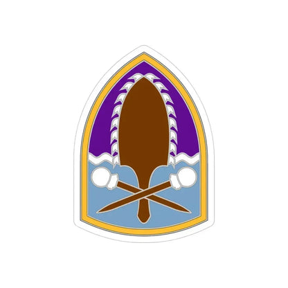 322 Civil Affairs Brigade (U.S. Army) REVERSE PRINT Transparent Die-Cut STICKER 4 Inch Die-Cut Transparent - The Sticker Space