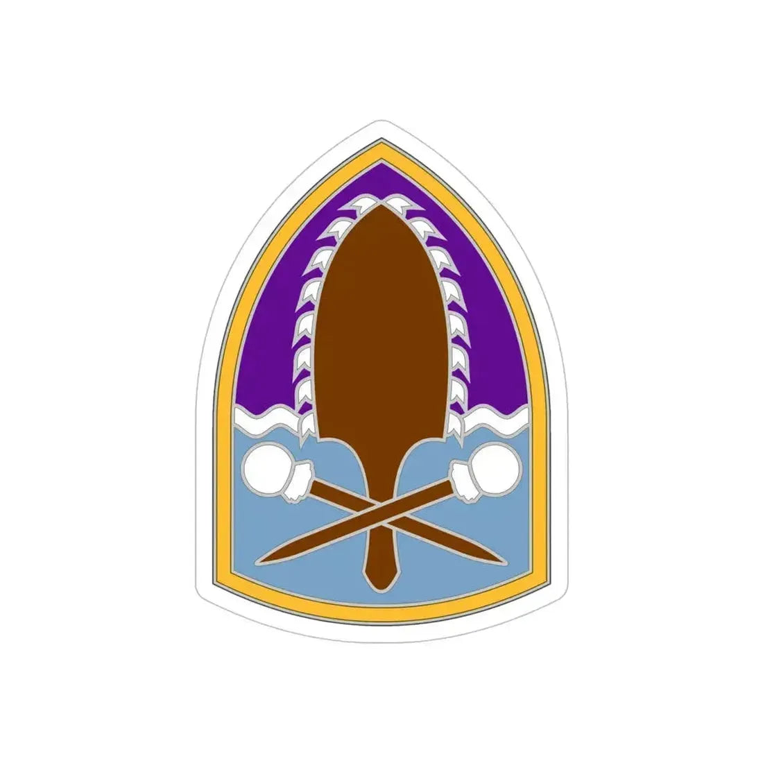 322 Civil Affairs Brigade (U.S. Army) REVERSE PRINT Transparent Die-Cut STICKER 5 Inch Die-Cut Transparent - The Sticker Space