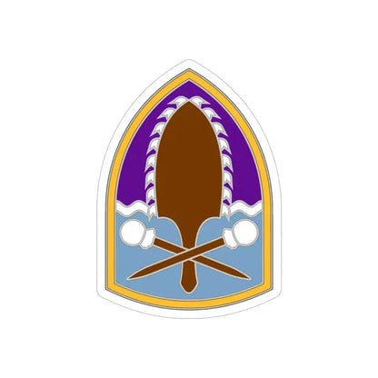 322 Civil Affairs Brigade (U.S. Army) REVERSE PRINT Transparent Die-Cut STICKER 5 Inch Die-Cut Transparent - The Sticker Space