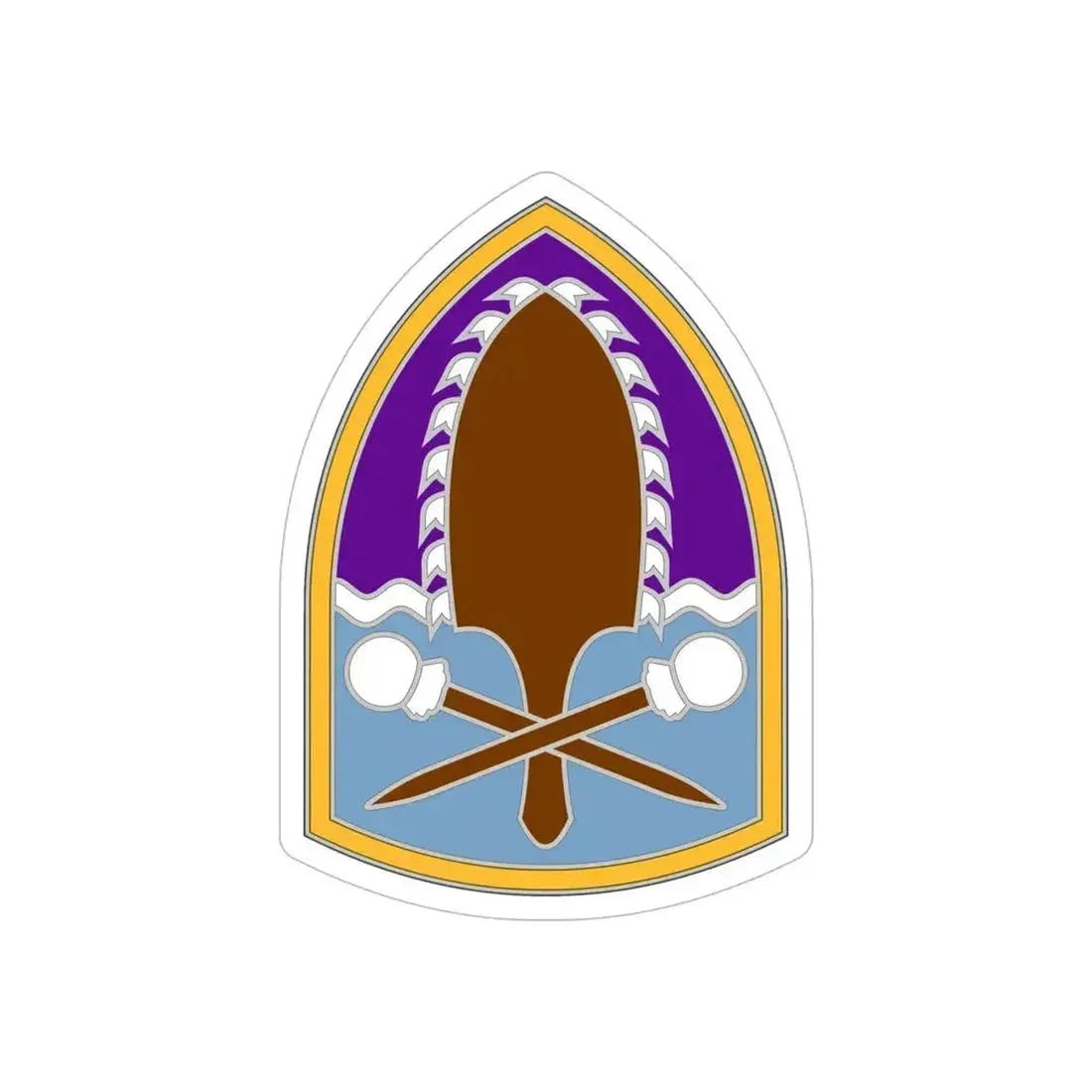 322 Civil Affairs Brigade (U.S. Army) REVERSE PRINT Transparent Die-Cut STICKER 6 Inch Die-Cut Transparent - The Sticker Space