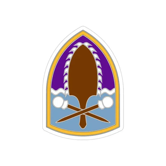 322 Civil Affairs Brigade (U.S. Army) REVERSE PRINT Transparent Die-Cut STICKER 6 Inch Die-Cut Transparent - The Sticker Space