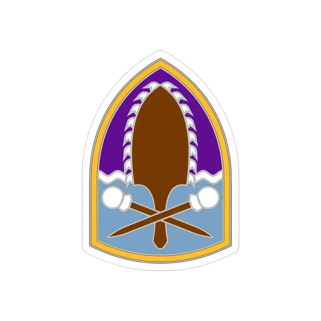 322 Civil Affairs Brigade (U.S. Army) REVERSE PRINT Transparent Die-Cut STICKER - The Sticker Space