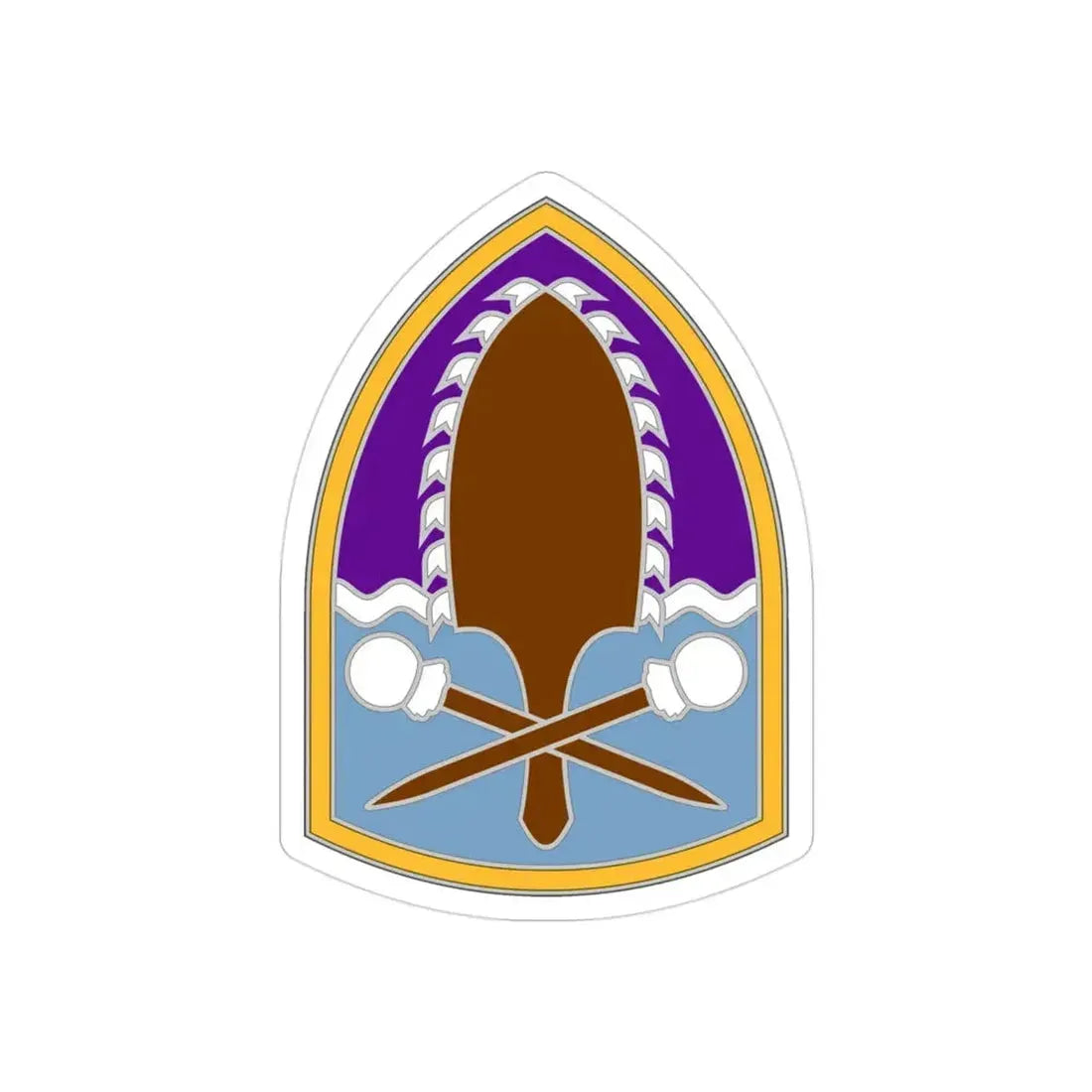 322 Civil Affairs Brigade (U.S. Army) REVERSE PRINT Transparent Die-Cut STICKER - The Sticker Space