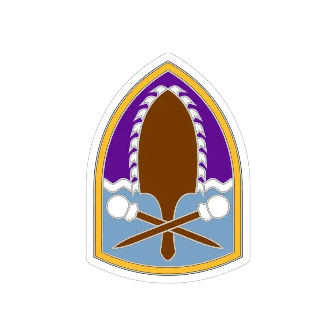 322 Civil Affairs Brigade (U.S. Army) REVERSE PRINT Transparent Die-Cut STICKER - The Sticker Space