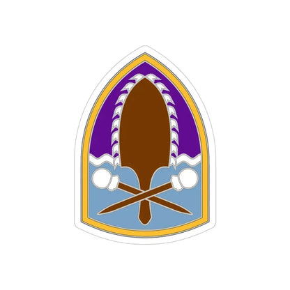 322 Civil Affairs Brigade (U.S. Army) REVERSE PRINT Transparent Die-Cut STICKER - The Sticker Space