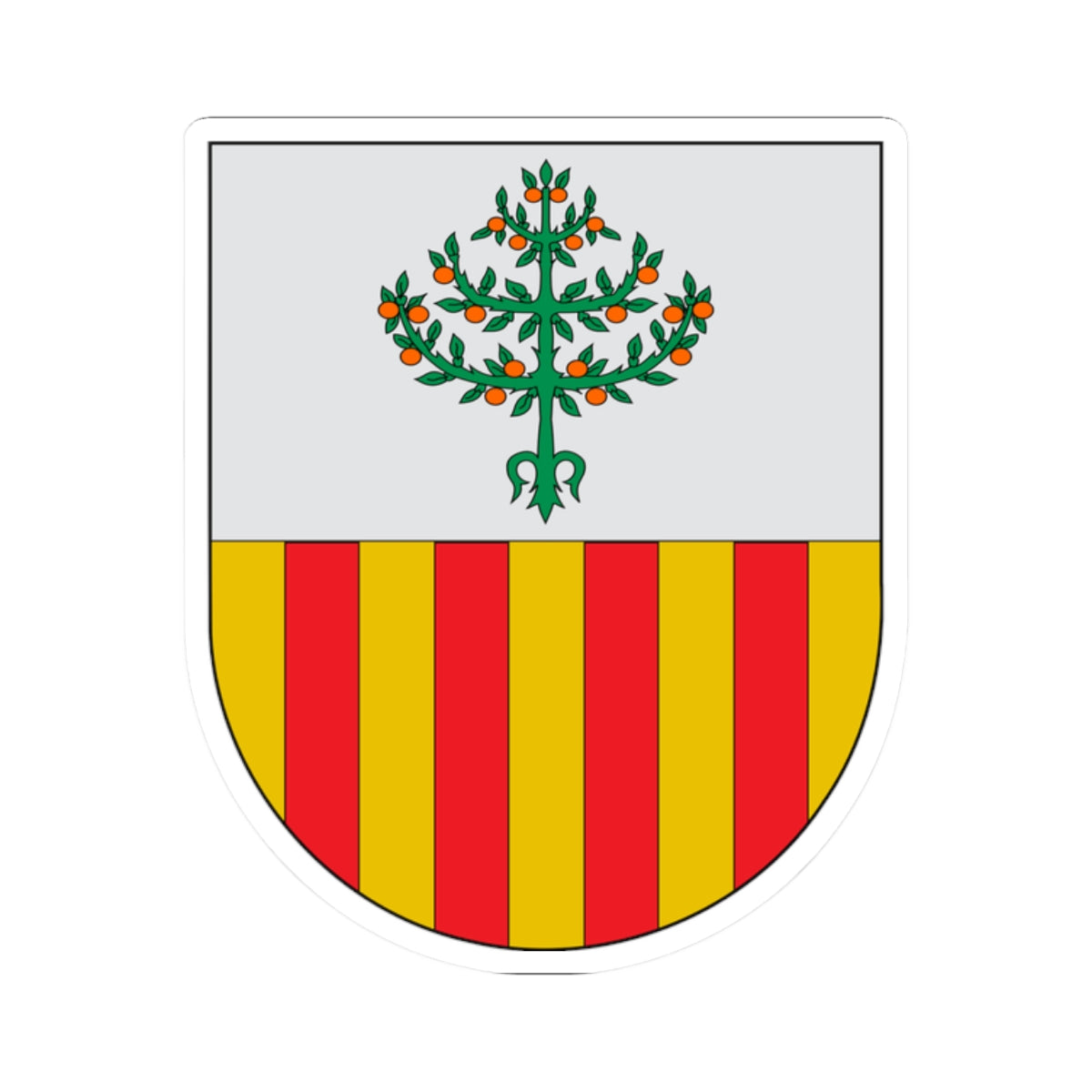 Antic escut de Xerta (Spain) (Coat of Arms) STICKER Vinyl Kiss-Cut Decal