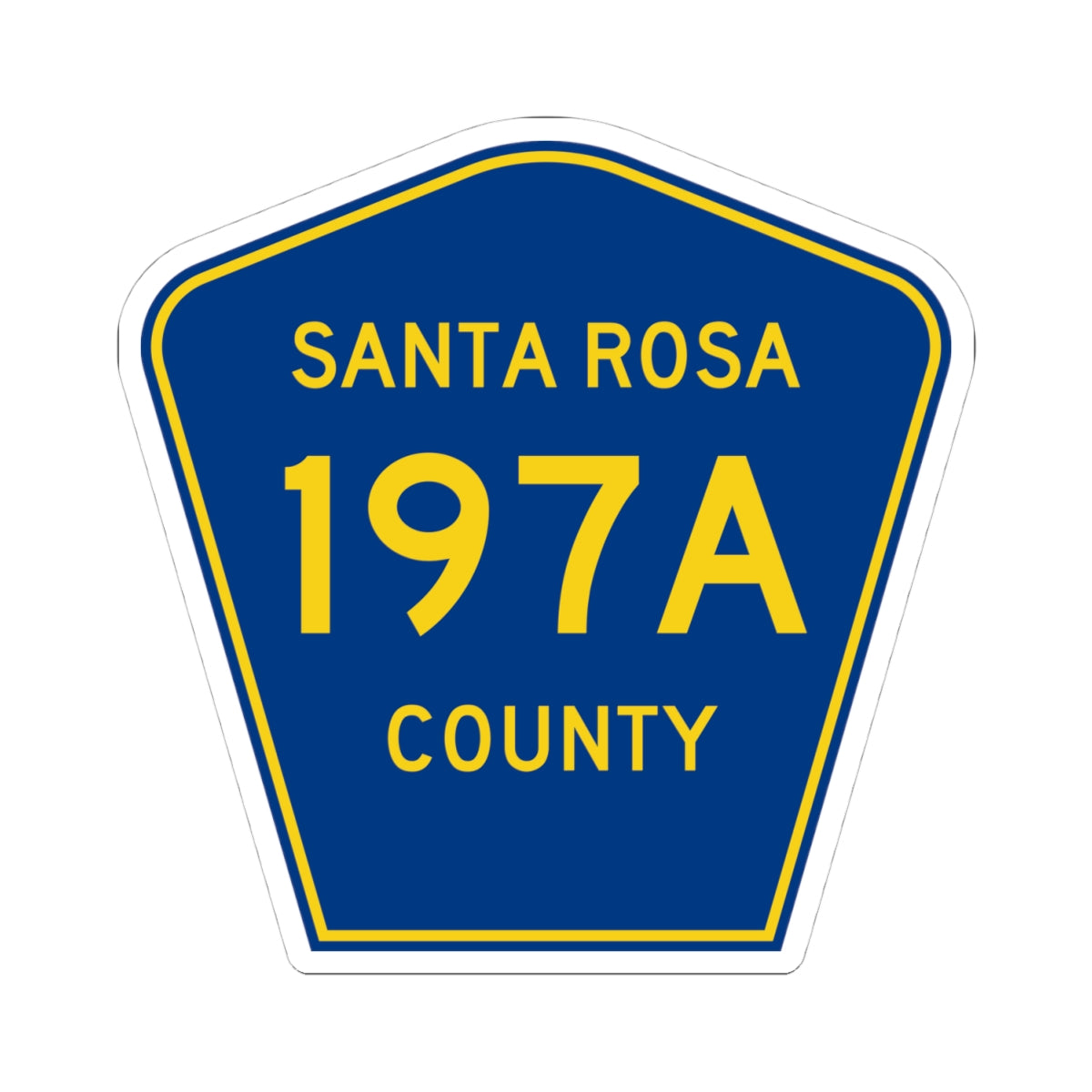 Santa Rosa County 197A (Florida) (Road Sign) STICKER Vinyl Kiss-Cut Decal