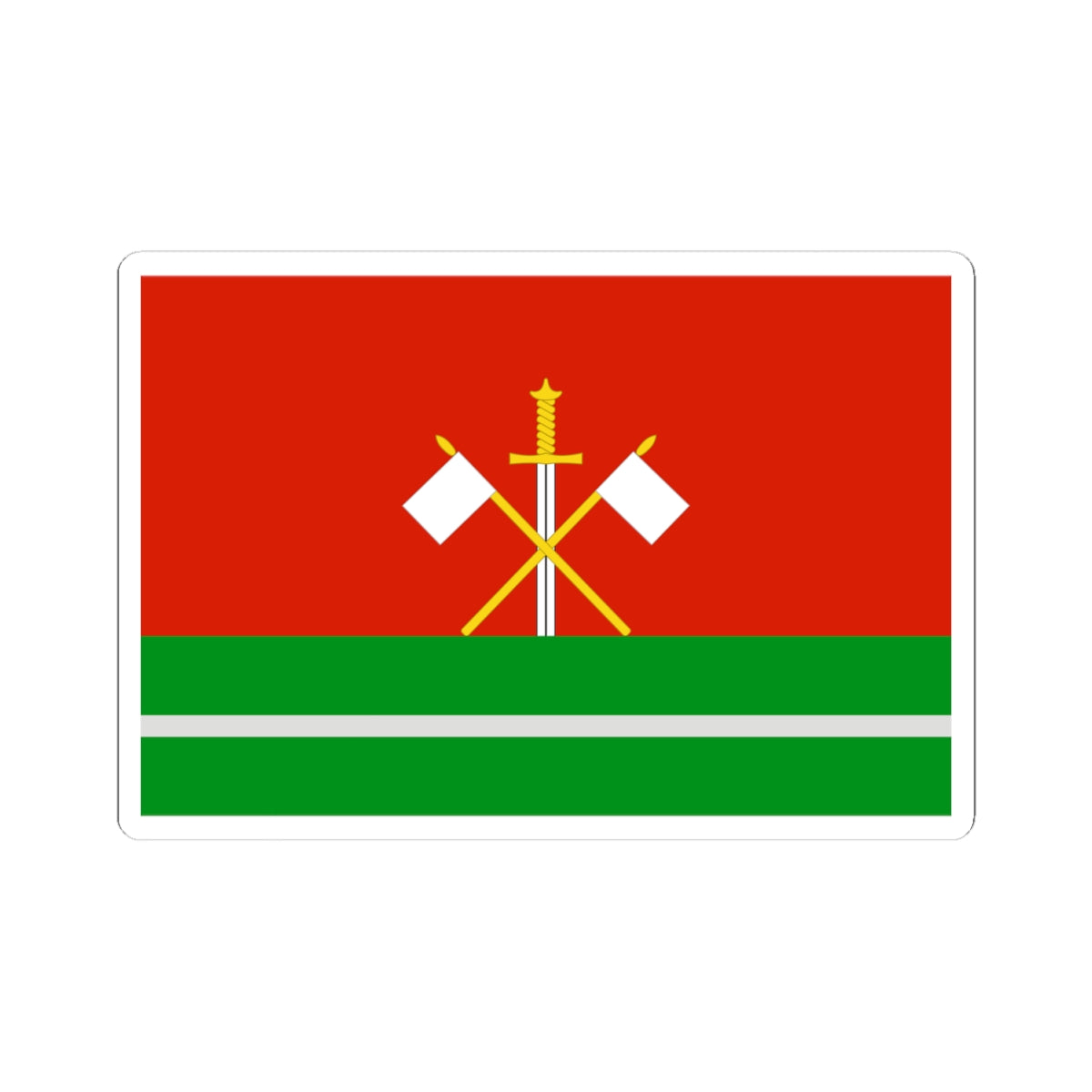 Flag of Monastyrschinsky rayon Smolensk oblast (Russia) STICKER Vinyl Kiss-Cut Decal