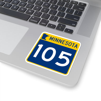 MN-105 (Minnesota) (Road Sign) STICKER Vinyl Kiss-Cut Decal