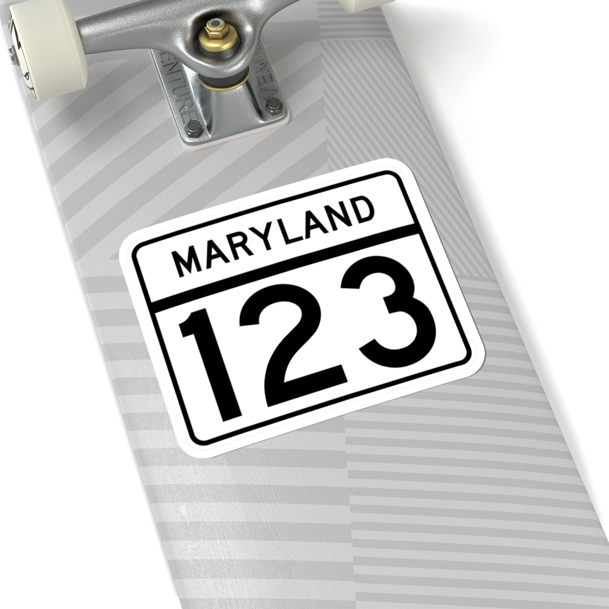 MD Route 123 (Maryland) (Road Sign) STICKER Vinyl Kiss-Cut Decal