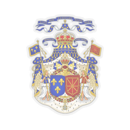 Grand Royal Coat of Arms of France & Navarre - STICKER Vinyl Kiss-Cut Decal