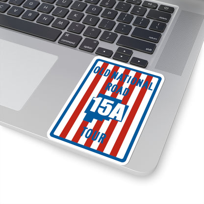 Old National Road Tour 15A (Ohio) (Road Sign) STICKER Vinyl Kiss-Cut Decal