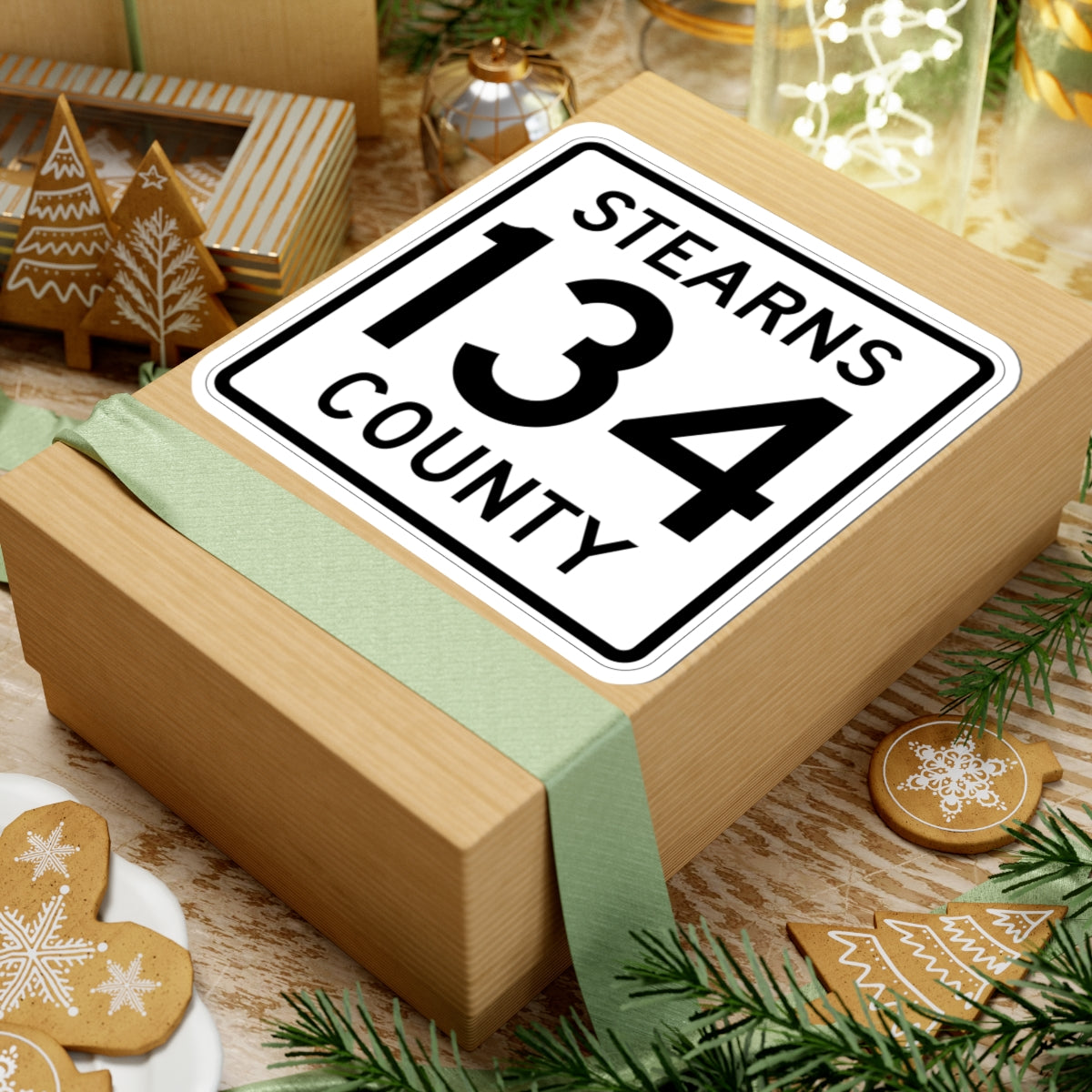 Stearns County Route 134 (Minnesota) (Road Sign) STICKER Vinyl Kiss-Cut Decal