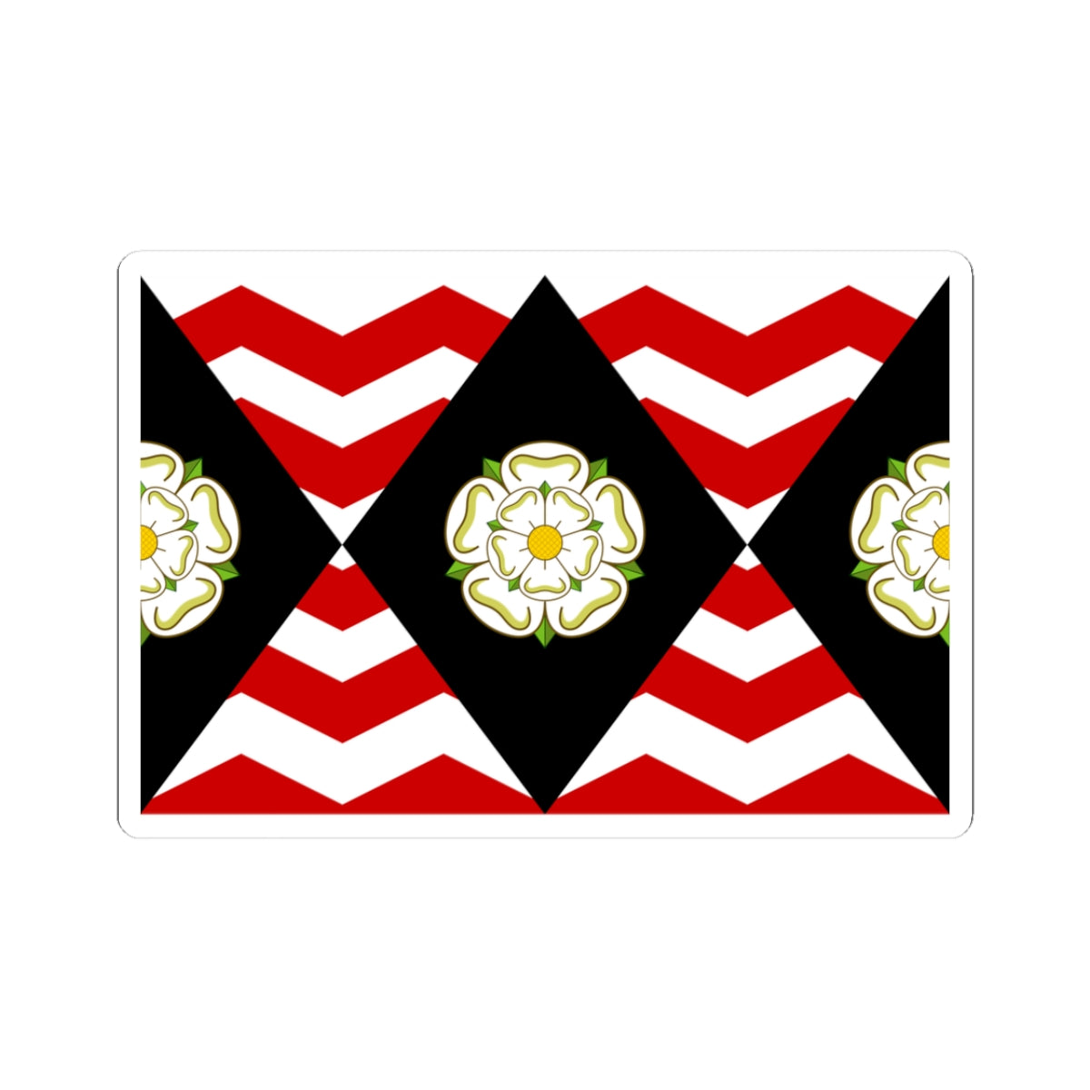 FlagOfSouthYorkshire (England) STICKER Vinyl Kiss-Cut Decal