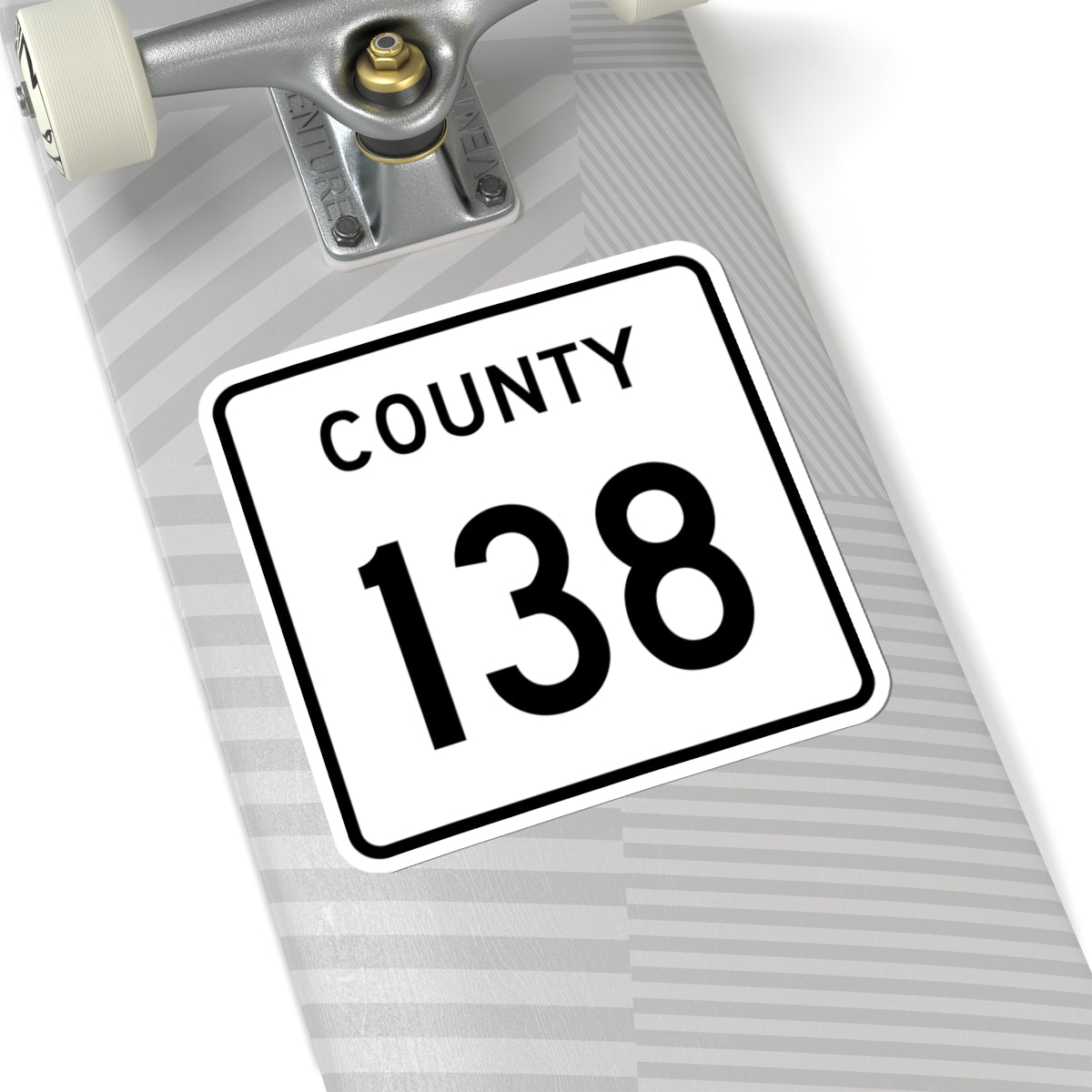 County 138 square (Minnesota) (Road Sign) STICKER Vinyl Kiss-Cut Decal
