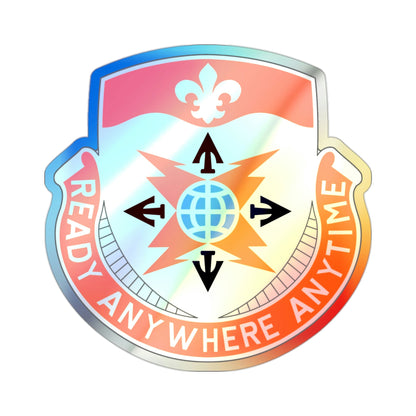 324 Signal Battalion (U.S. Army) Holographic STICKER Die-Cut Vinyl Decal-2 Inch-The Sticker Space