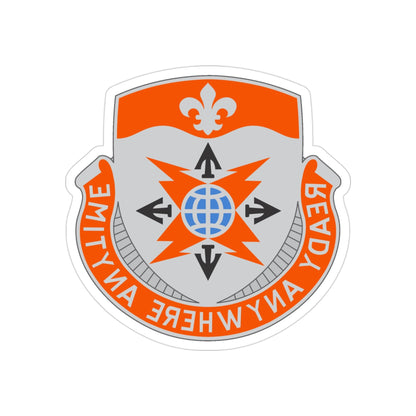 324 Signal Battalion (U.S. Army) REVERSE PRINT Transparent STICKER-3" × 3"-The Sticker Space