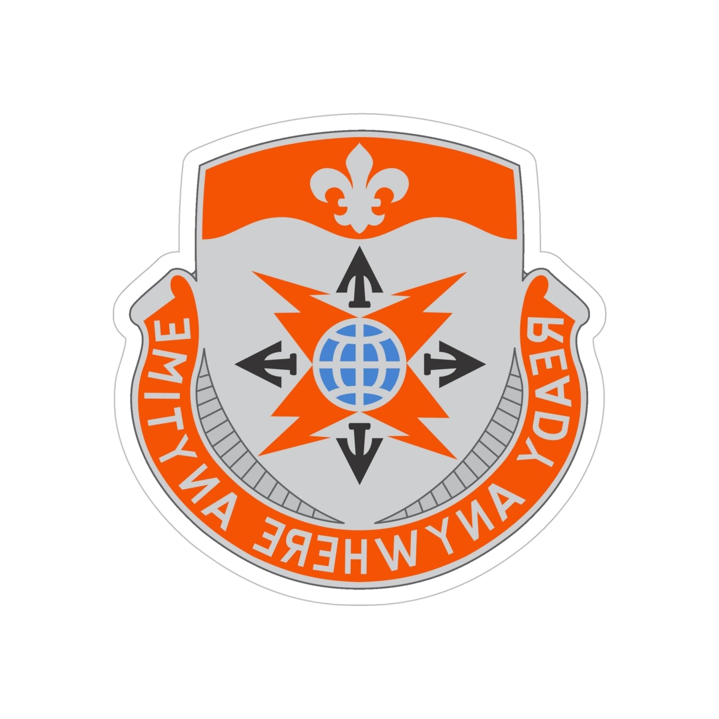 324 Signal Battalion (U.S. Army) REVERSE PRINT Transparent STICKER-6 Inch-The Sticker Space