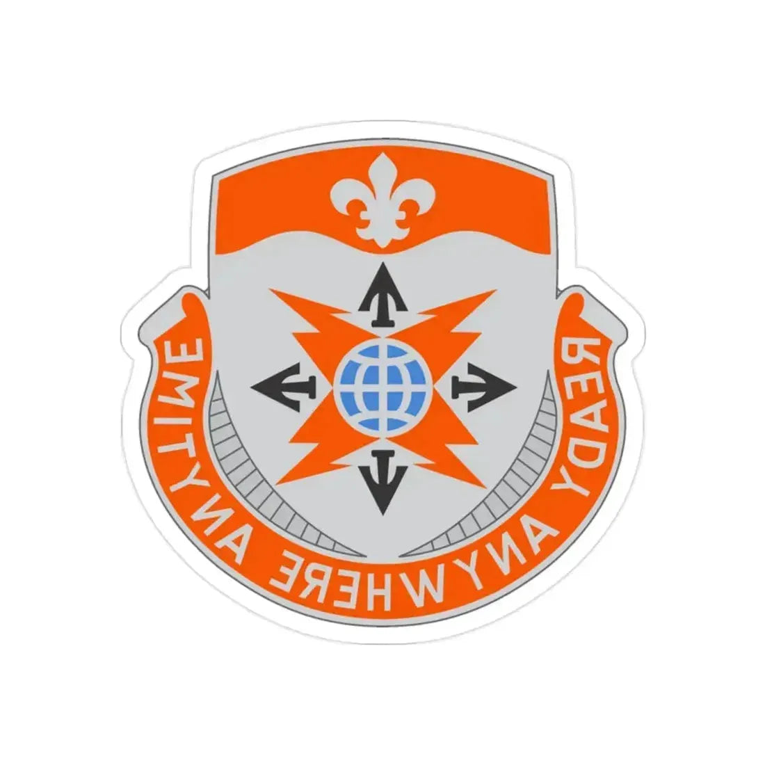 324 Signal Battalion (U.S. Army) REVERSE PRINT Transparent Die-Cut STICKER 2 Inch Die-Cut Transparent - The Sticker Space