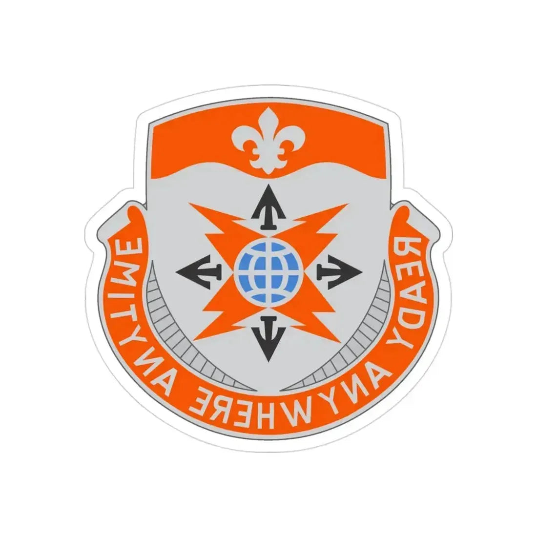 324 Signal Battalion (U.S. Army) REVERSE PRINT Transparent Die-Cut STICKER 3 Inch Die-Cut Transparent - The Sticker Space