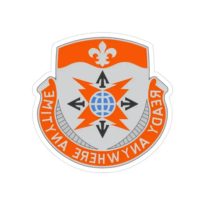 324 Signal Battalion (U.S. Army) REVERSE PRINT Transparent Die-Cut STICKER 3 Inch Die-Cut Transparent - The Sticker Space